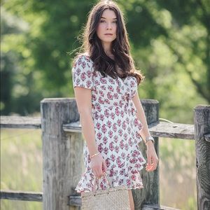 Club Monaco floral wrap dress